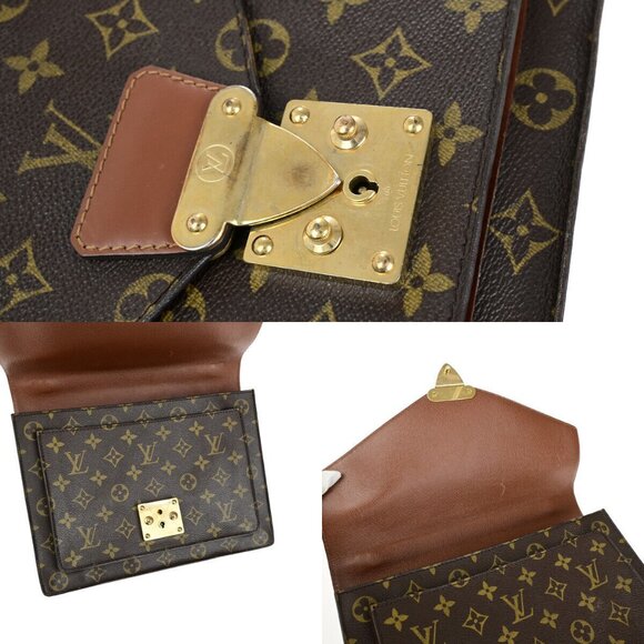 LOUIS VUITTON Monceau 28 Hand Bag Monogram Leather Brown M51185 70YG720 - Picture 10 of 14
